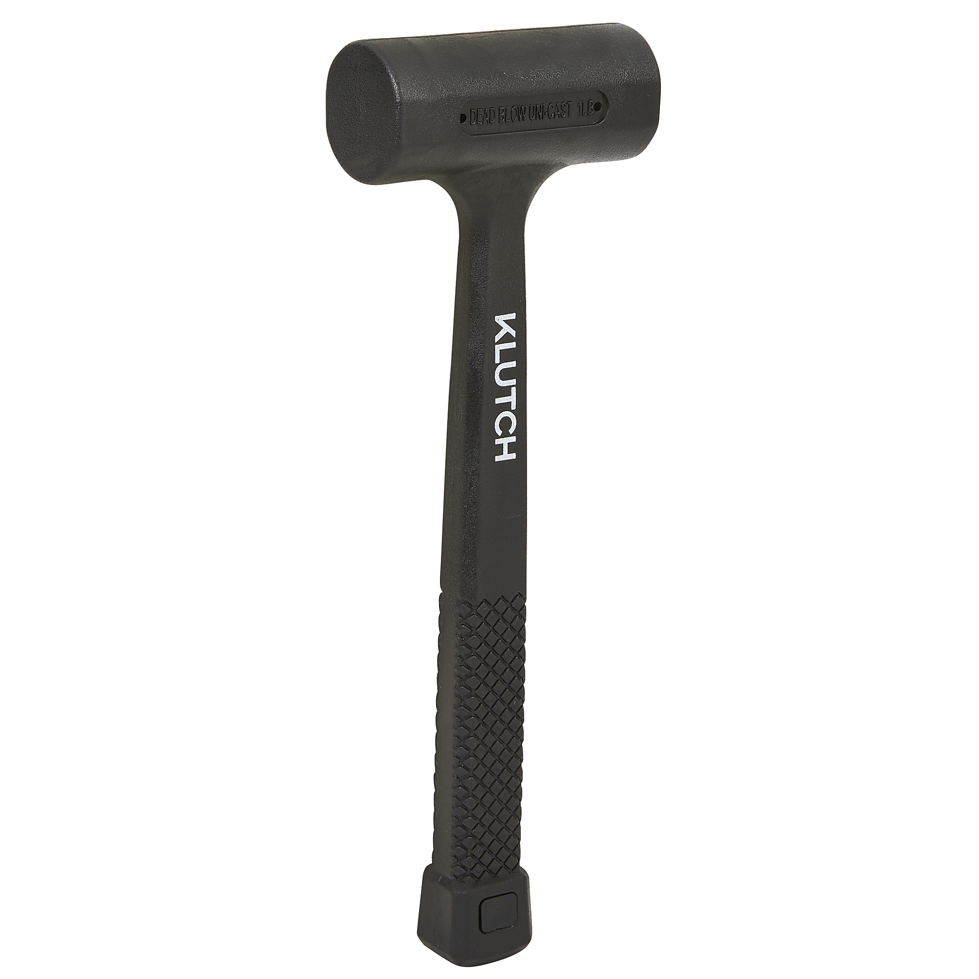 Klutch Dead Blow Hammer, 1-Lb., 11.81in.L Fiberglass Handle, Smooth Face